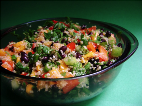 Quinoa Salad with Kale, Broccoli & Capsicum - Melanie McGrice