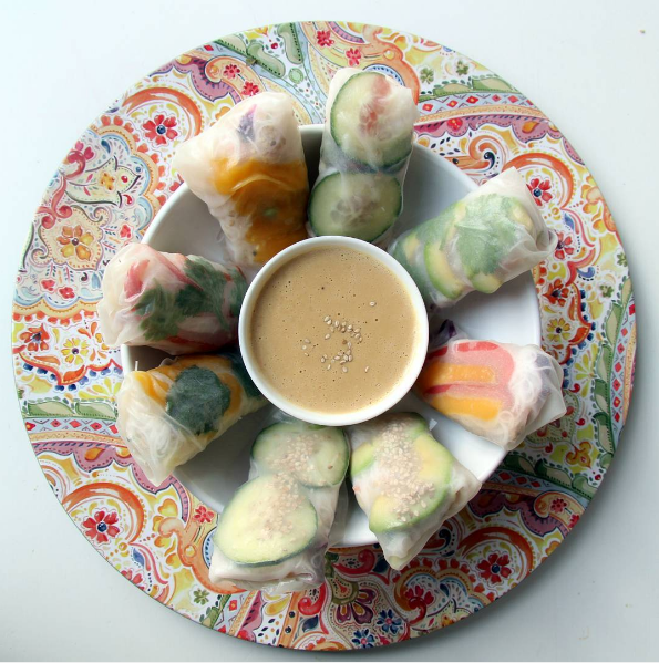 Easy low FODMAP Rice Paper Rolls