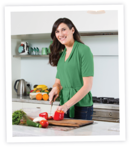 Melanie McGrice in the kitchen