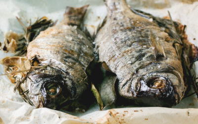 Foil Baked Fish with Tomato & Lentil Salad