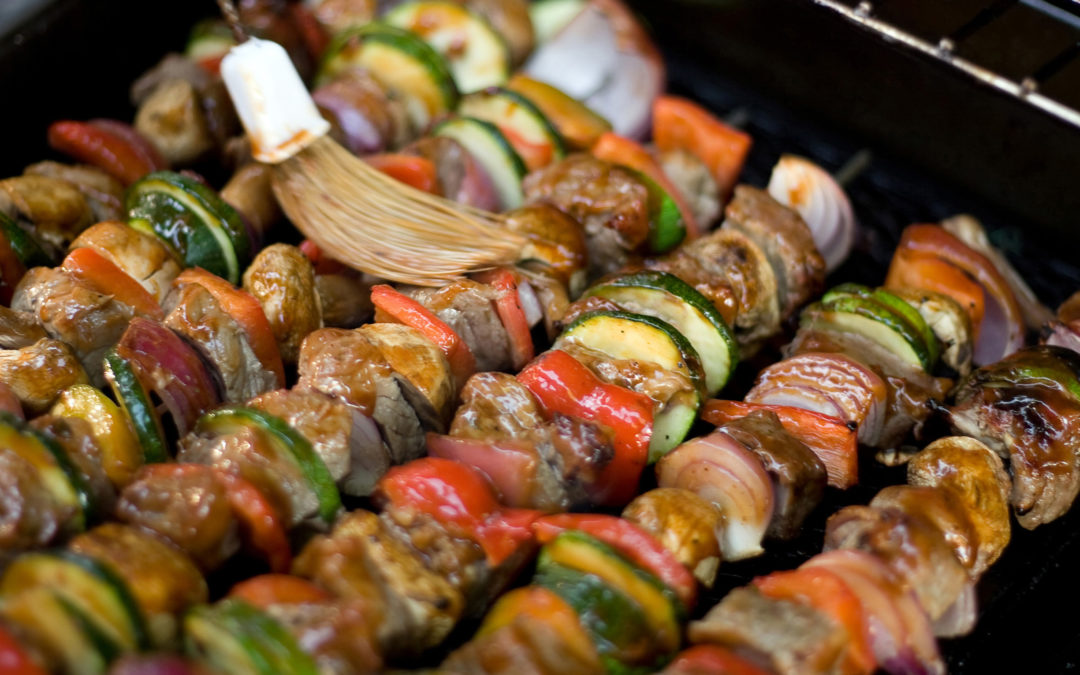 Beef Kebabs on Couscous Pilaf