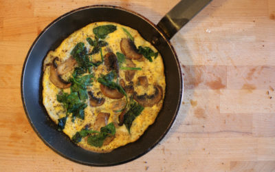 Mushroom & Spinach Omelette with Green Salad